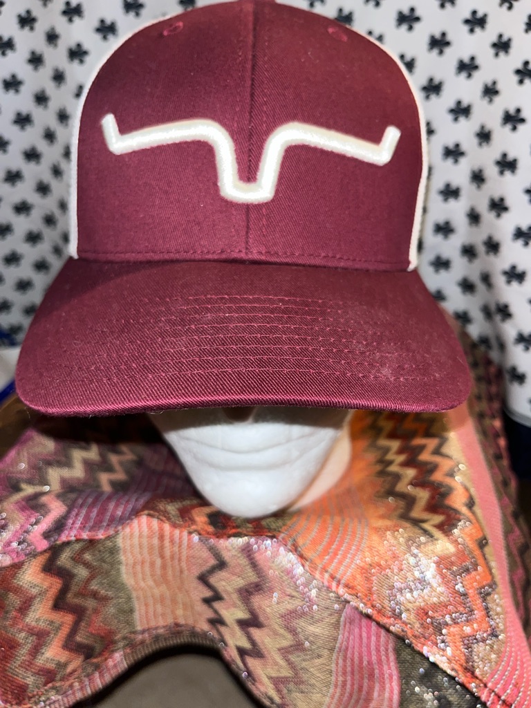 Maroon Baseball Cap With White Embroidered Logo